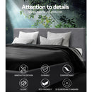 Bed Frame King Size Base Mattress Platform Fabric Wooden Grey NEO