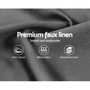 Bed Frame King Size Base Mattress Platform Fabric Wooden Grey NEO