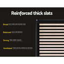 King Single Size Bed Base Frame Mattress Platform Fabric Wooden Charcoal TOMI