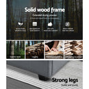 VILA King Single Size Gas Lift Bed Frame Base With Storage Mattress Grey Fabric