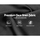 ANNA Bed Frame King Single Size Mattress Base Platform Fabric Wooden Charcoal