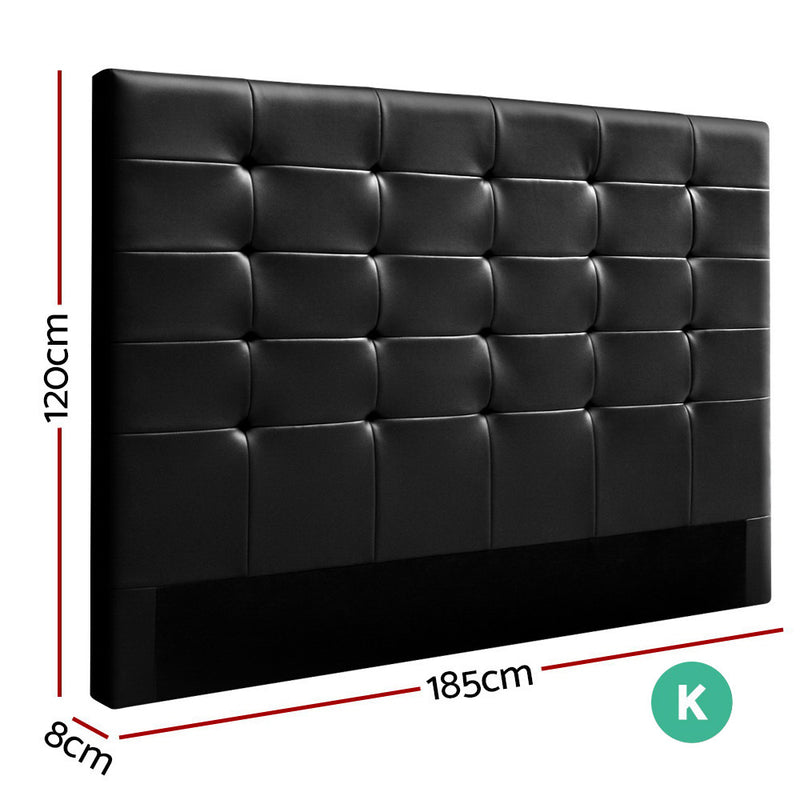King Size Bed Headboard Bed Frame Head Bedhead Leather Frame Base BENO