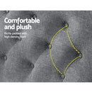 Queen Size Bed Head Headboard Bedhead Fabric Frame Base CAPPI Grey