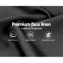 Bed Frame Queen Full Size Base Mattress Platform Fabric Wooden Charcoal NEO