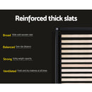 Bed Frame Single Size Base Mattress Platform Full Size Leather Wooden Black NEO