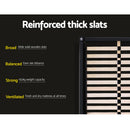 Bed Frame Single Size Base Mattress Platform Full Size Fabric Wooden Grey NEO