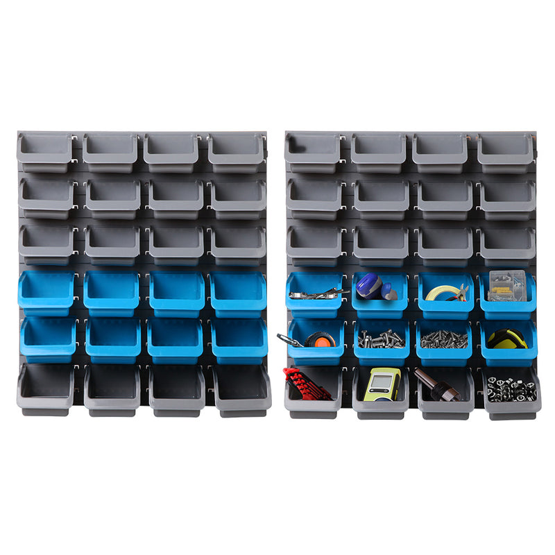 48 Bin Wall Mounted Rack Storage Organiser