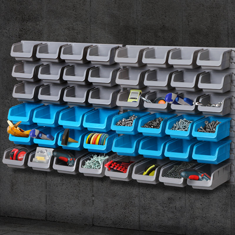 48 Bin Wall Mounted Rack Storage Organiser