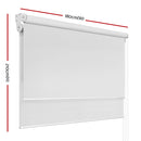 Roller Blinds Blockout Blackout Curtains Window Double Dual Shades 1.8X2.1M WHWH