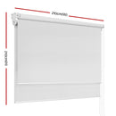 Roller Blinds Blockout Blackout Curtains Window Double Dual Shades 2.1X2.1M WHWH