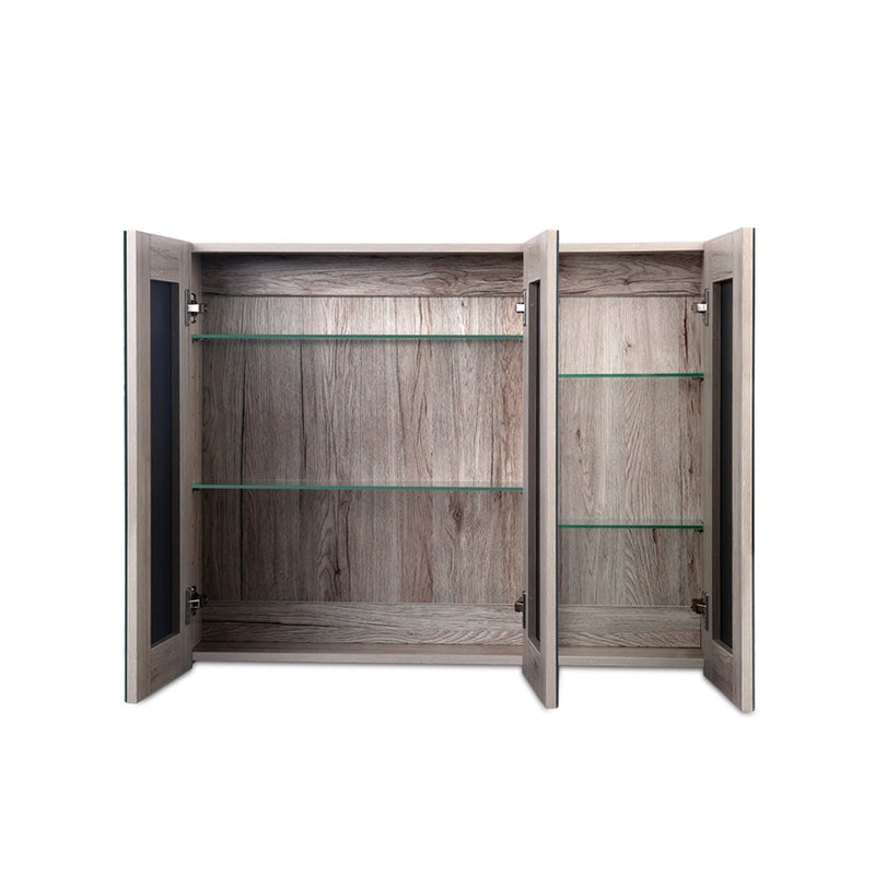 Bathroom Vanity Shaving Mirror Cabinet 1200MM x 720MM Pencil Edge Natural