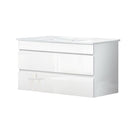 900mm Bathroom Vanity Cabinet Basin Unit Wash Sink Storage Wall Mounted White