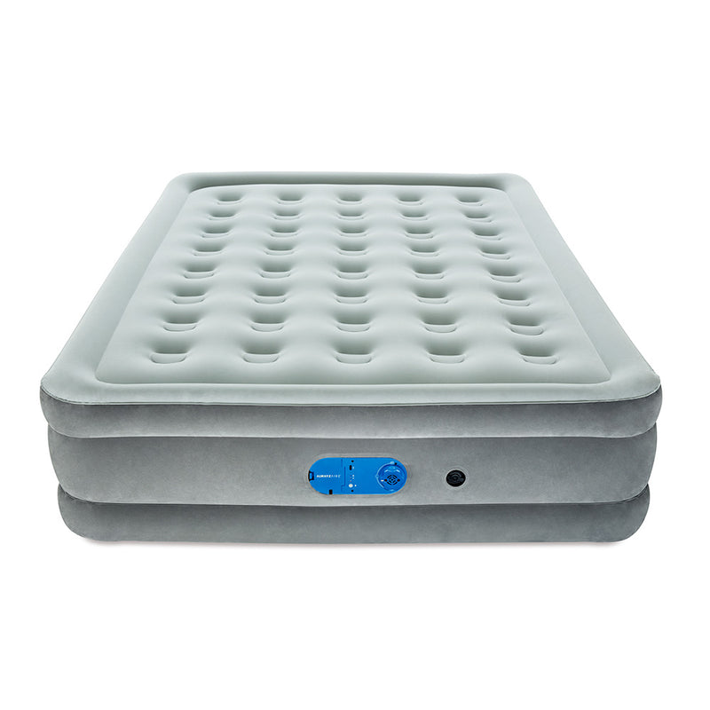 Queen Air Bed Inflatable Mattress Sleeping Mat Battery Built-in Pump