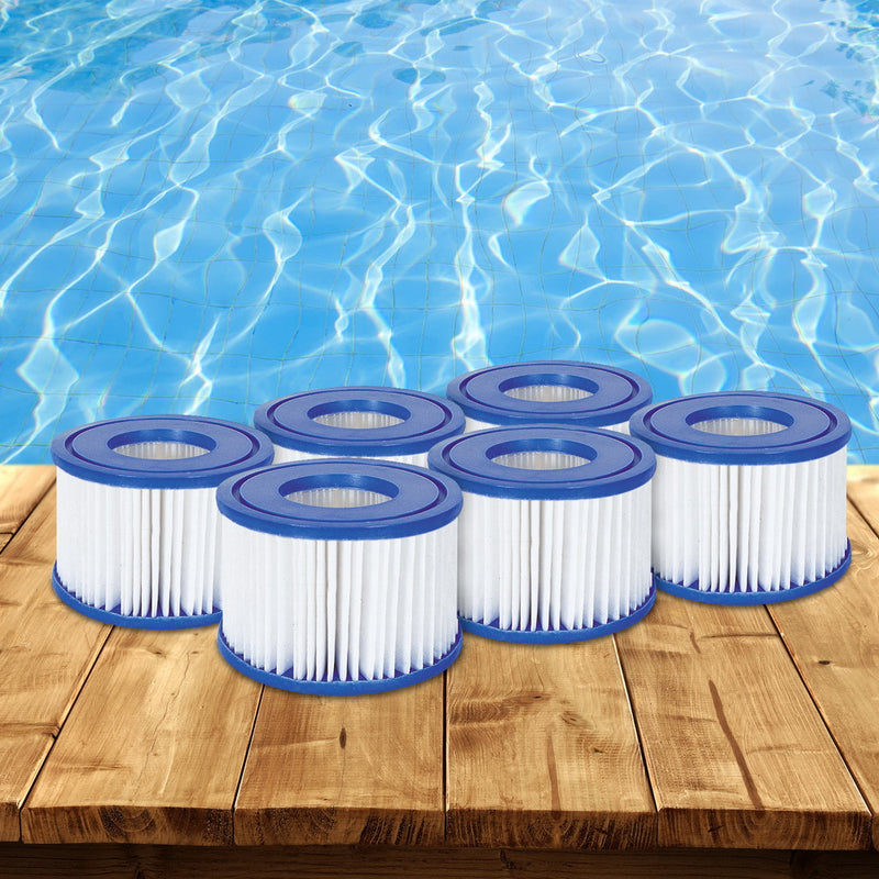 6X Filter Cartridge For Lay-Z-Spa Lay Z Spa Pool Cartridge Filter