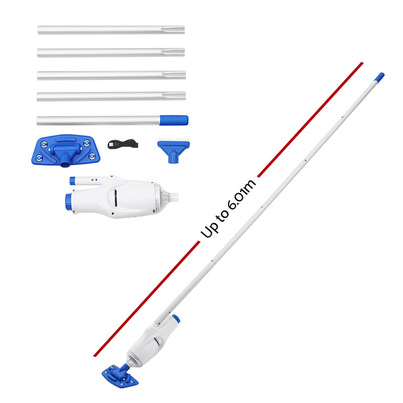 Automatic Pool Cleaner Vacuum Sucker Cordless With Pole Rechargeable