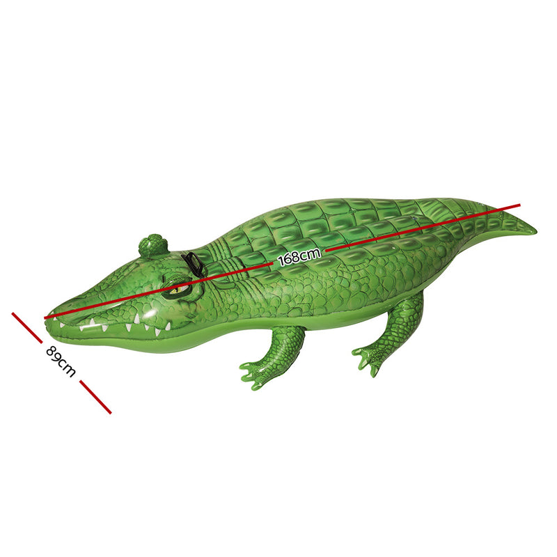 Inflatable Pool Float Crocodile Rider 168cm Pool Toy Play Pool