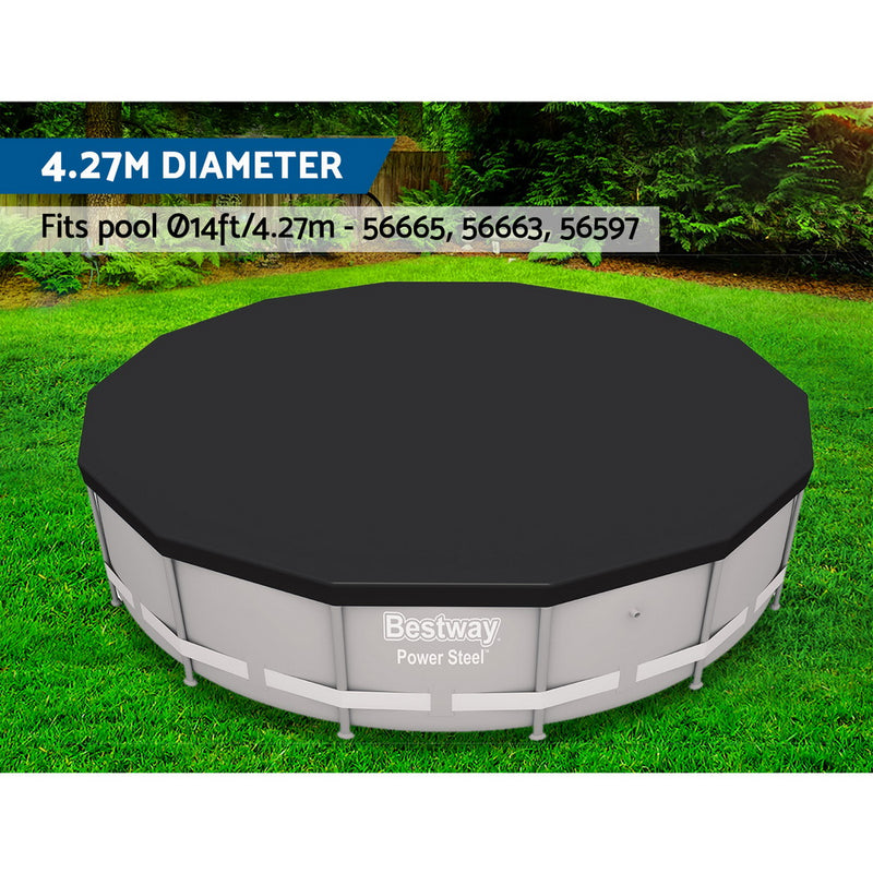 4.27m Swimming Pool Cover For Above Ground Pools LeafStop Black