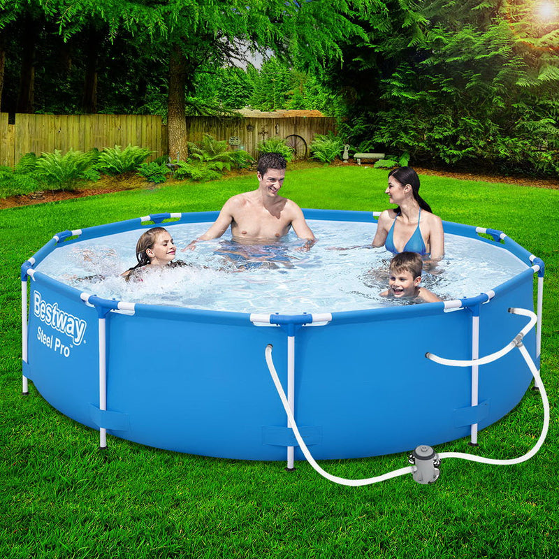 Swimming Pool Above Ground Pools Filter Pump Power Steel Frame