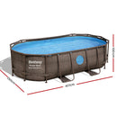 Swimming Pool Above Ground Pools Power Steel Frame Filter Pump 4.27M