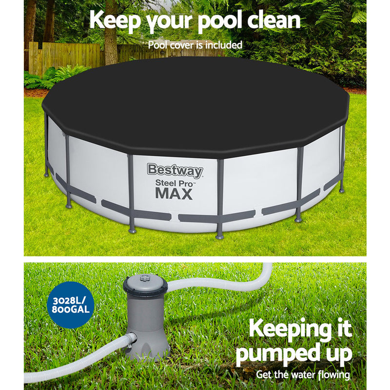 Above Ground Swimming Pool Power Steel Frame Filter Pump 4.27 X 1.07M