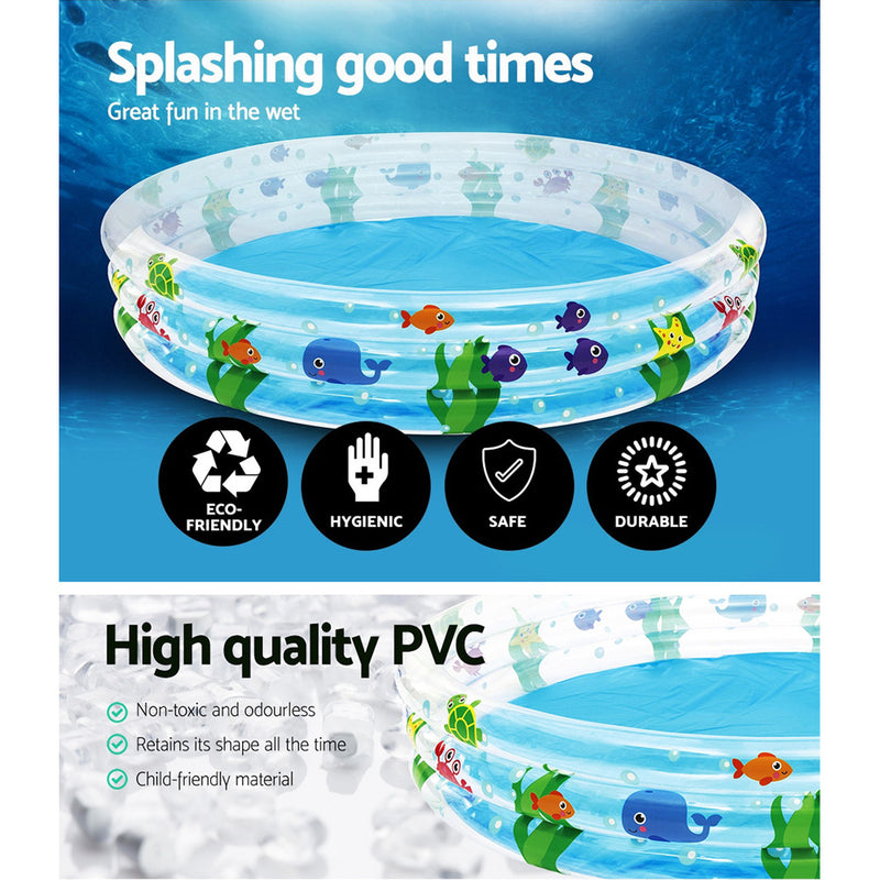 Swimming Pool Above Ground Kids Play Pools Inflatable Family Round Clear