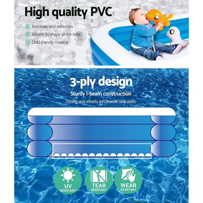Inflatable Kids Play Pool Swimming Pool Rectangular Family Pools