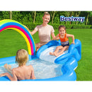 Swimming Pool Rainbow Slide Play Above Ground Kids Inflatable Pools