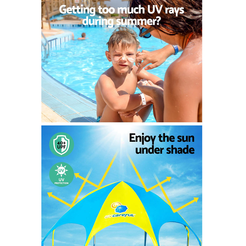 Above Ground Swimming Pool with Mist Shade