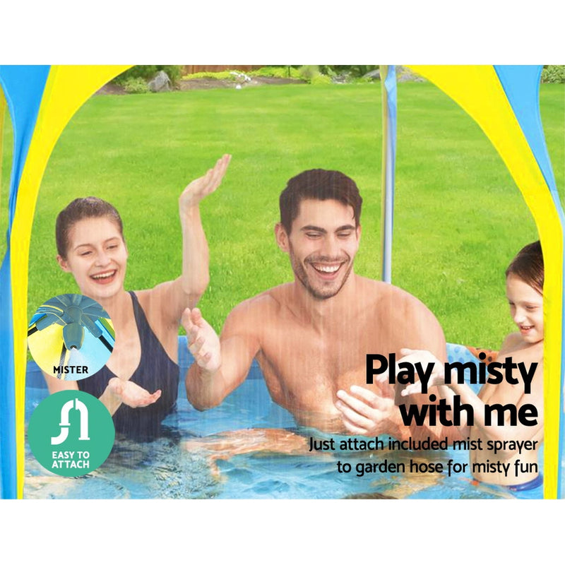 Above Ground Swimming Pool with Mist Shade