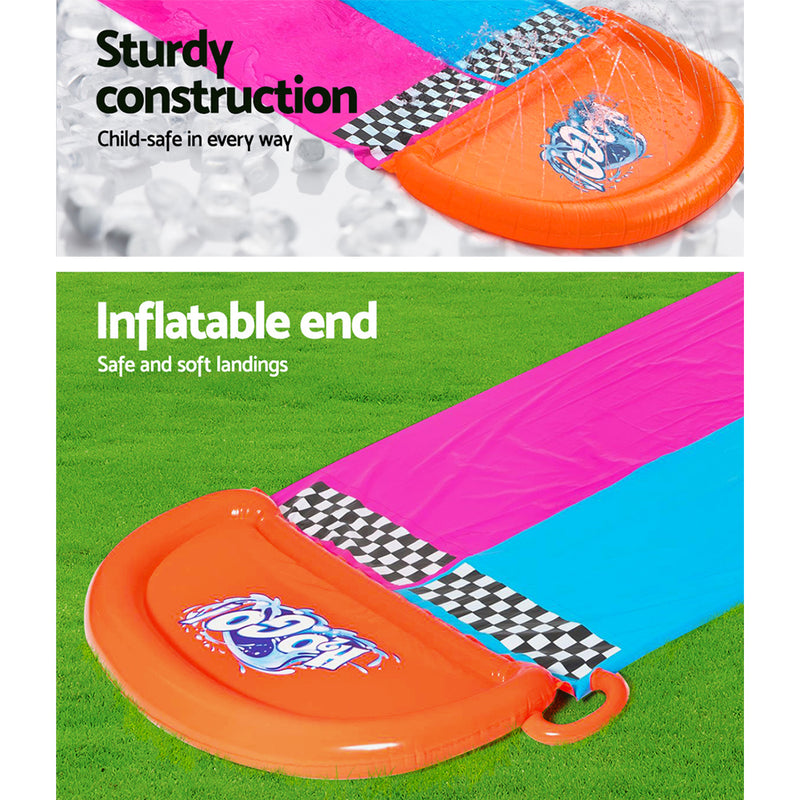 Inflatable Water Slip And Slide 4.88m Kids Rider Splash Toy Outdoor