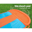 Triple Water Slip And Slide Kids Inflatable Splash Toy Outdoor 5.49M