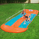 Triple Water Slip And Slide Kids Inflatable Splash Toy Outdoor 5.49M