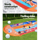 Water Slip And Slide Kids Inflatable Splash Toy Quadruple 4.88M