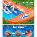 Water Slip And Slide Kids Inflatable Splash Toy Outdoor Triple 4.88M