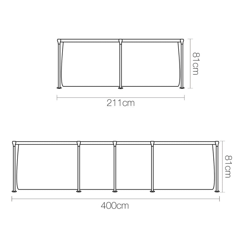 Rectangular Steel Frame Above Ground Swimming Pool