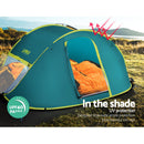 Family Camping Tent Pop Up 4 Person Canvas Hiking Outdoor Beach Tent