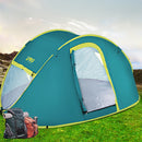 Family Camping Tent Pop Up 4 Person Canvas Hiking Outdoor Beach Tent