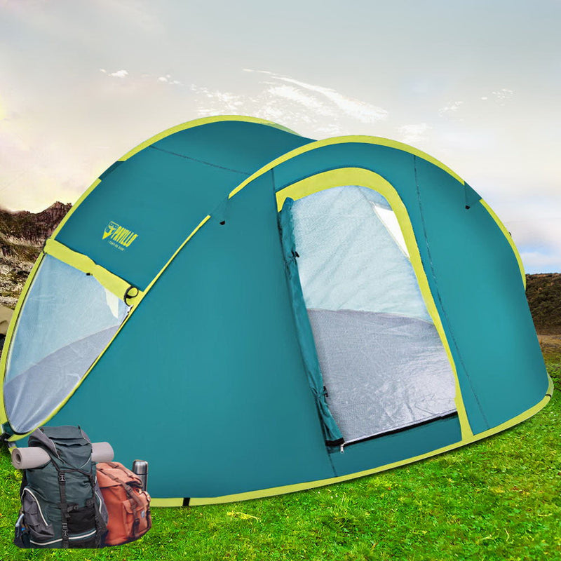 Family Camping Tent Pop Up 4 Person Canvas Hiking Outdoor Beach Tent