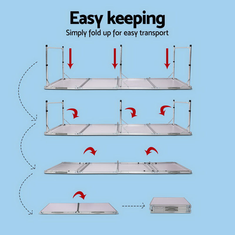 Portable Folding Camping Table 240cm