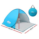 Weisshorn Pop Up Camping Tent Beach Hiking Sun Shade Shelter Fishing 3 Person