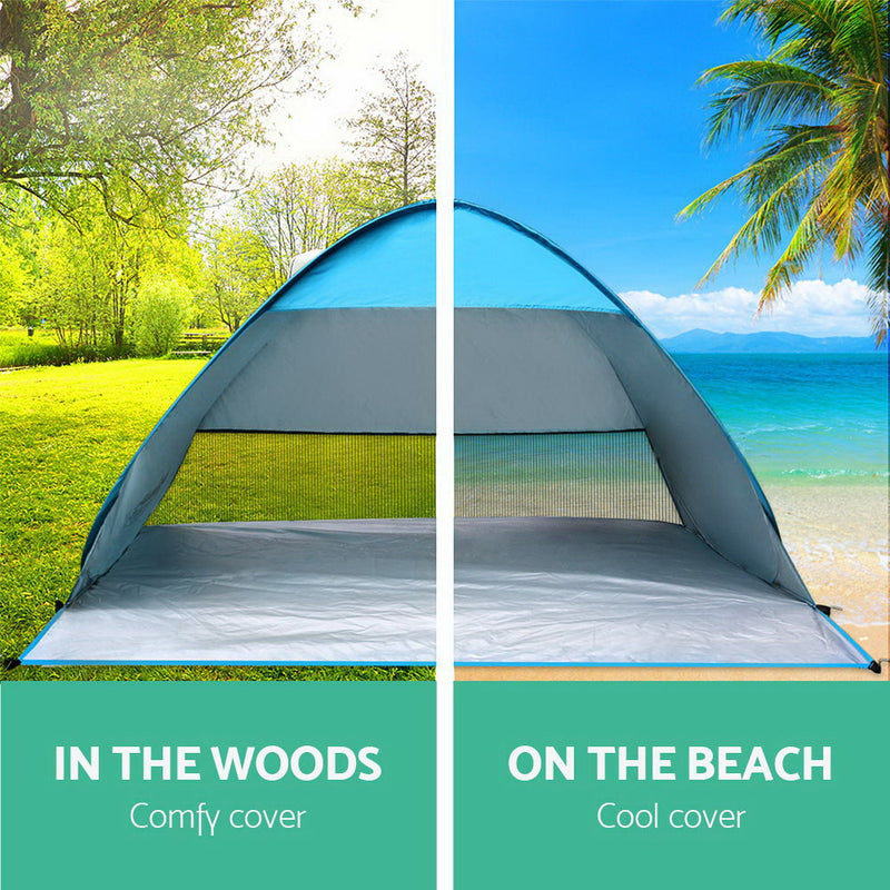 Weisshorn Pop Up Camping Tent Beach Hiking Sun Shade Shelter Fishing 3 Person