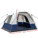 Weisshorn Family Camping Tent 4 Person Hiking Beach Tents Canvas Ripstop