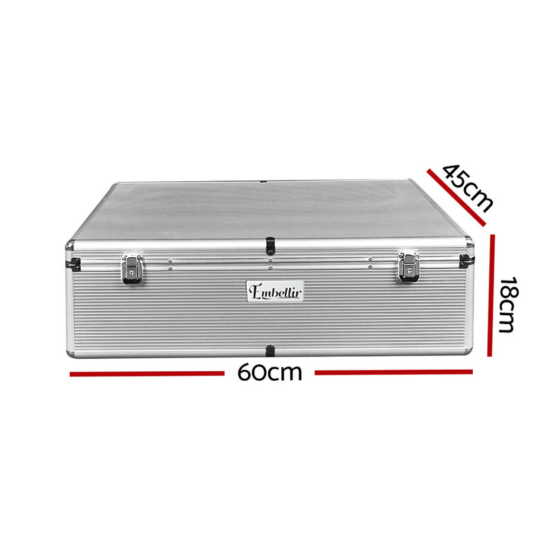 1000 Disc Aluminium Storage Box - Silver