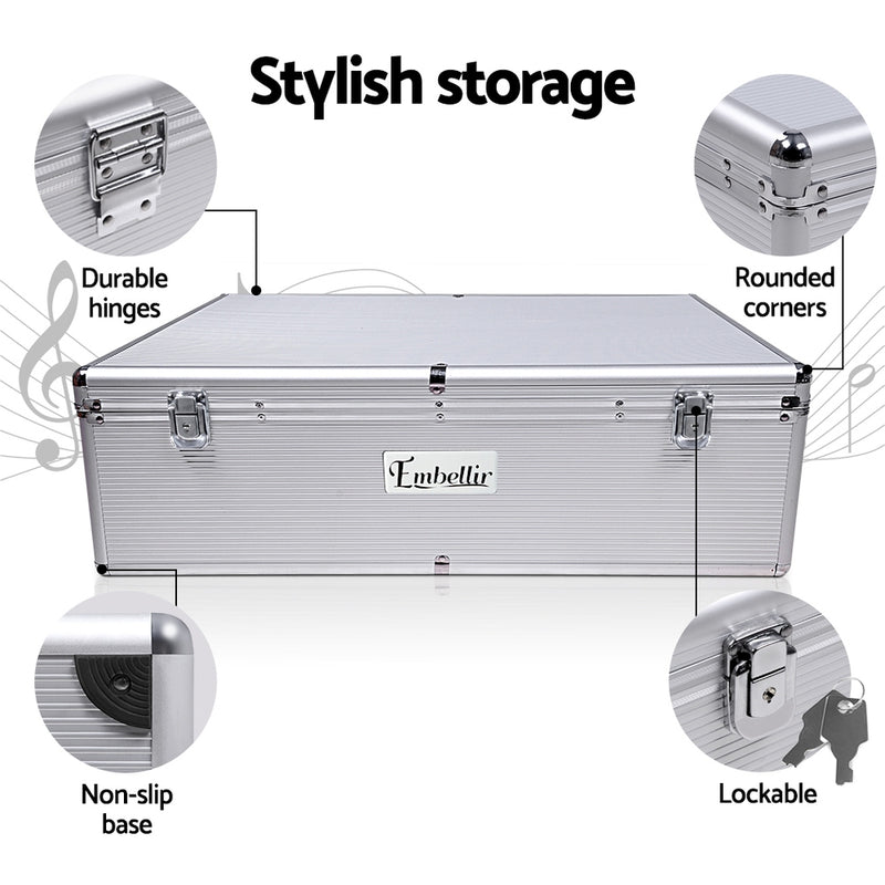 1000 Disc Aluminium Storage Box - Silver