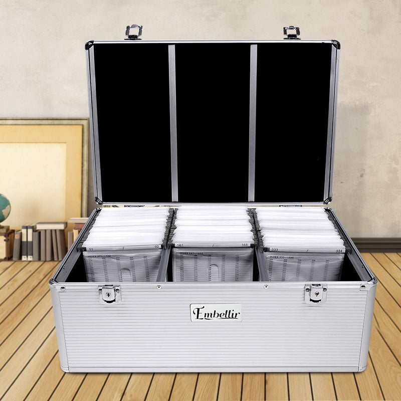 500 Disc Aluminium Storage Box - Silver