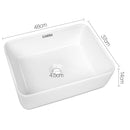 Ceramic Rectangle Sink Bowl - White