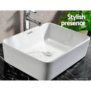 Ceramic Rectangle Sink Bowl - White