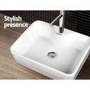 Ceramic Rectangle Sink Bowl - White
