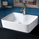 Ceramic Rectangle Sink Bowl - White