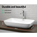 Ceramic Rectangle Sink Bowl - White